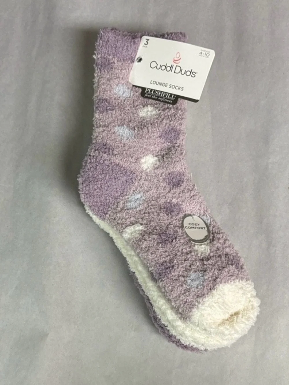 New Cuddl Duds Socks Women’s 3 Pair Soft Fuzzy Cozy Plush Lounge Socks Casual